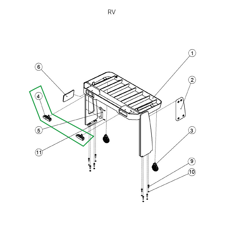1 - Фара головного света встроенная для ричтрака RV (24V) 