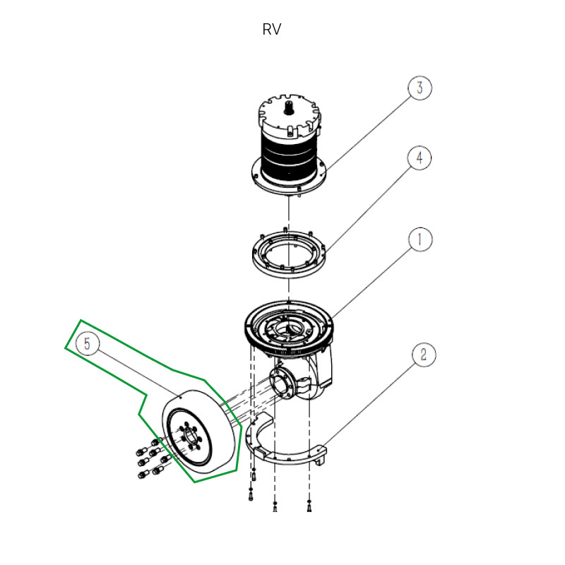 1 - Ведущее колесо ричтрака RV, 343х120 мм, PU 