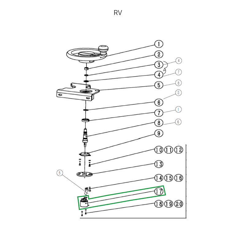 1 - Датчик рулевого управления для ричтрака RV (5V) 