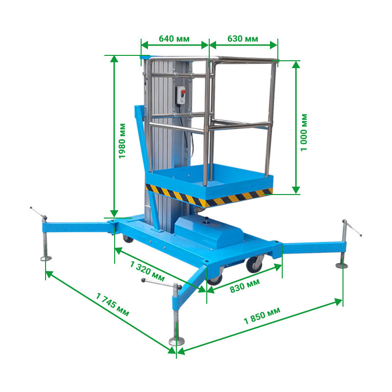 2 - Одномачтовый подъемник PROLIFT GTWY6-100 AC