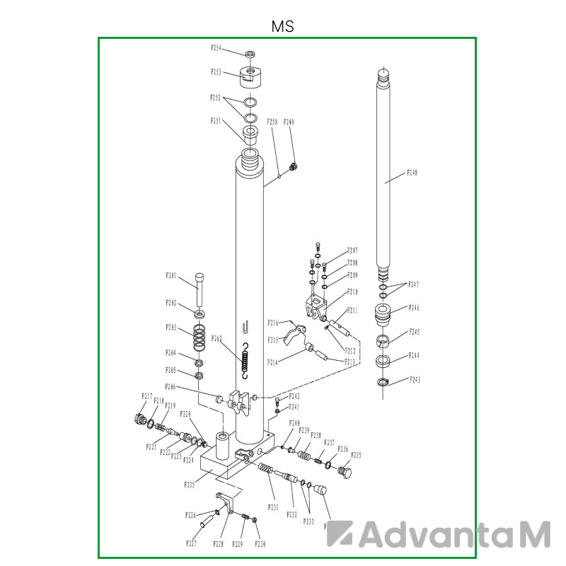 1 - Гидроузел в сборе для MS1516