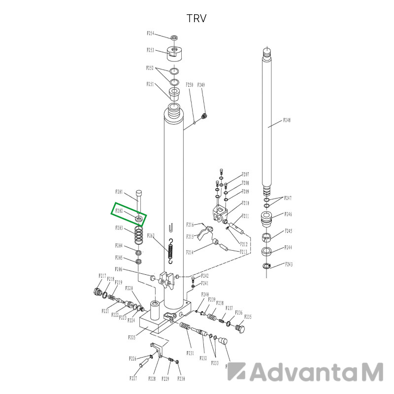1 - Крышка пружины возвратной для TRV