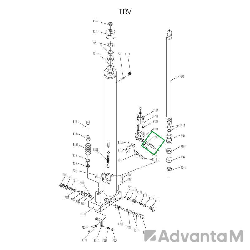 1 - Ось крепления ручки для TRV
