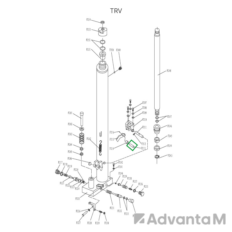 1 - Ось нажимного ролика для TRV