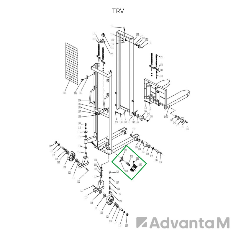 Тормозной механизм в сборе для TRV  - 2