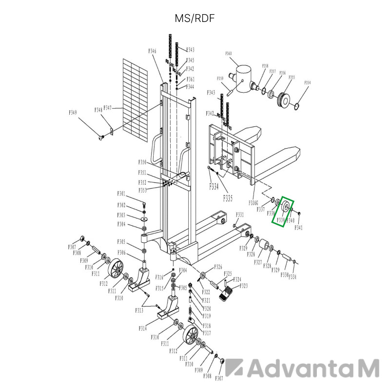 1 - Ролик каретки для MS1016/RDF1016