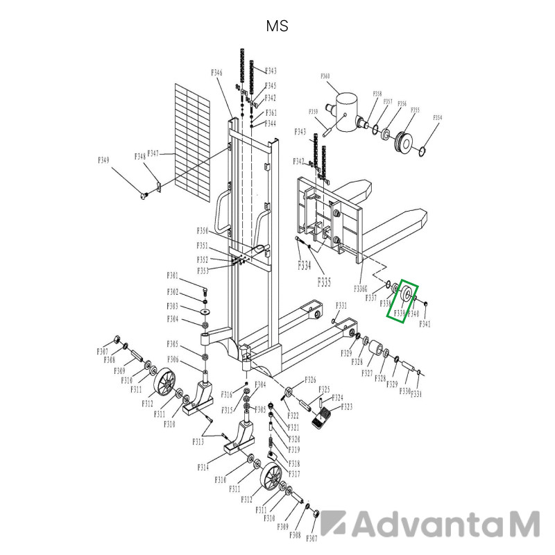 1 - Ролик каретки для MS1516