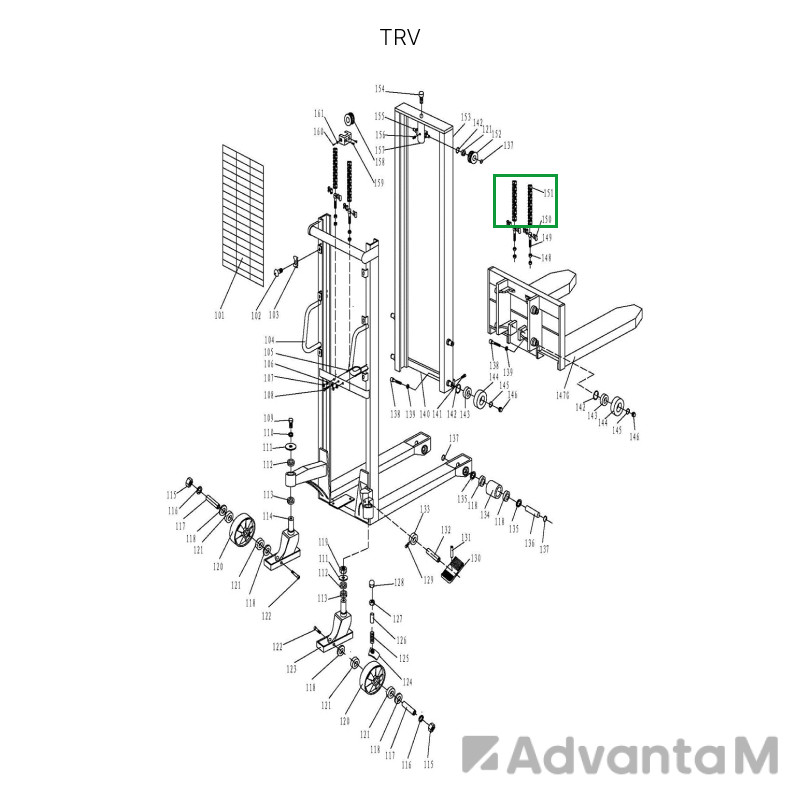 1 - Цепь гидроузла для TRV1525