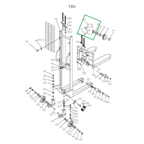 2 - Крестовина гидроузла в сборе для TRV1016 0