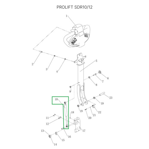 1 - Амортизатор ручки для штабелеров SDR 1-1,2 т, SDR1635 