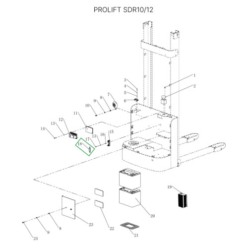 1 - Предохранитель для штабелеров SDR 1-1,2 т, SDR1635 