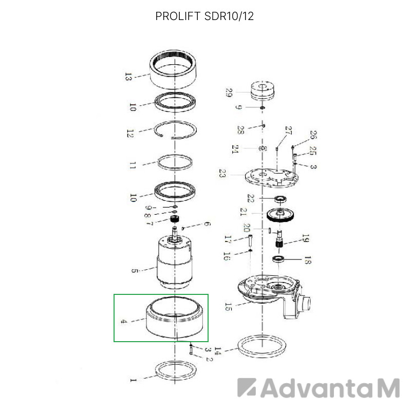 Ведущее колесо для штабелеров SDR 1-1,2 т, SD15, SD15L, SK15 0 - 1