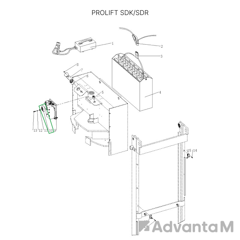 1 - Звуковой сигнал для штабелеров SDR 1533/1536/1545S/1645/1656/2036/2045, SDK 