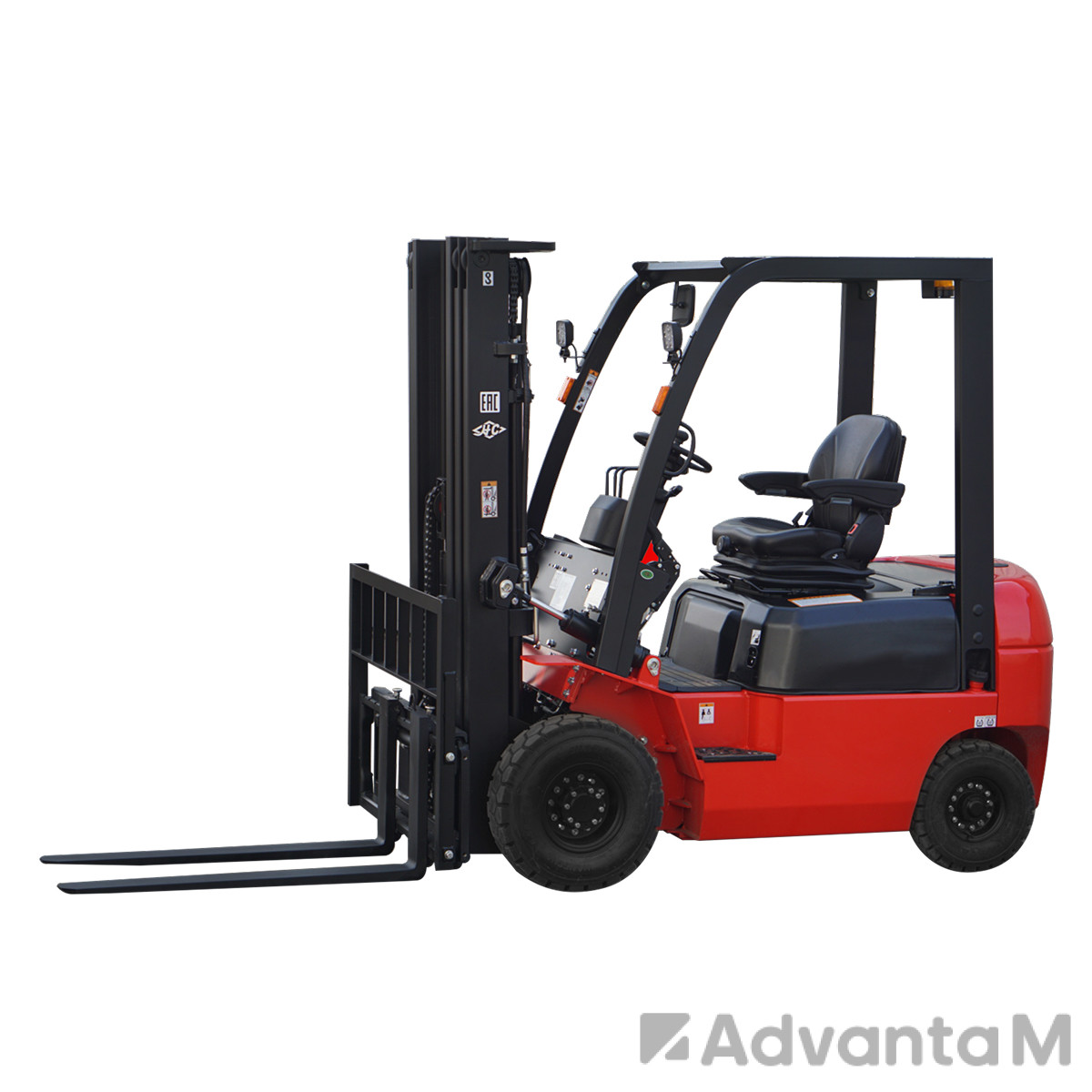 Дизельный вилочный погрузчик с тремя линиями гидравлики и свободным подъемом вил HANGCHA CPCD20 AG2 ZSM480-3W-SS